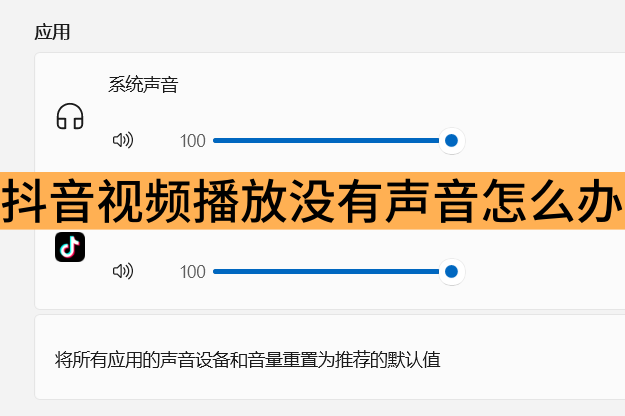 抖音视频播放没有声音怎么办_抖音解决视频没有声音的方法